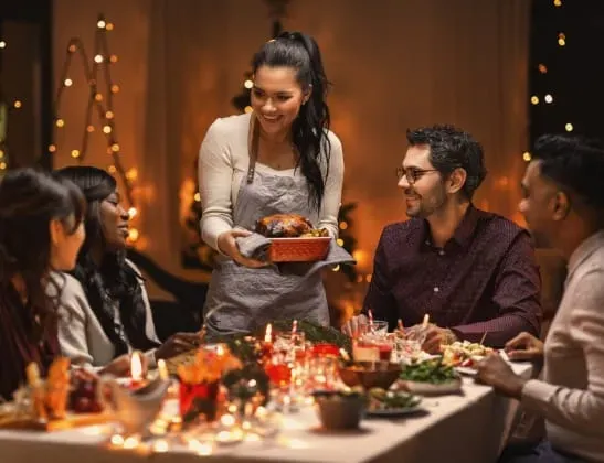 holiday dinner friends